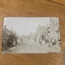 Netherlands Old Rare Town Raamsdonksveer Kinderdijk Vintage RPPC Postcard