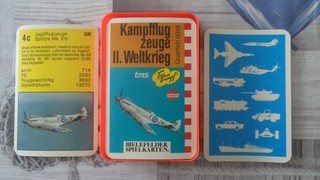Quartett Militär Kampfflugzeuge im 2 . Weltkrieg Spitfire Messerschmidt