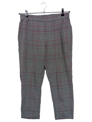 UNITED COLORS OF BENETTON Stoffhose Damen Hose Gr. DE 40 hellgrau-rot