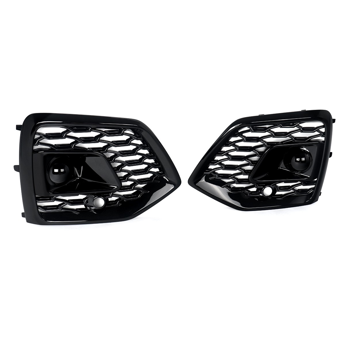 Gloss Black Honeycomb Front Fog Light Grille Cover For AUDI Q5 Sline SQ5 21-2025