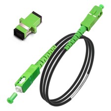 SC/APC to SC/APC Fiber Optic Internet Cable, Armored Single Mode Patch Cable, Fi