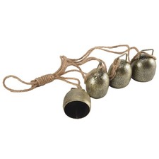 3X(1 Set Kuhglocken-Handglocken-Weihnachtsglocke, H&auml;ngende Kuhglockendekora8755