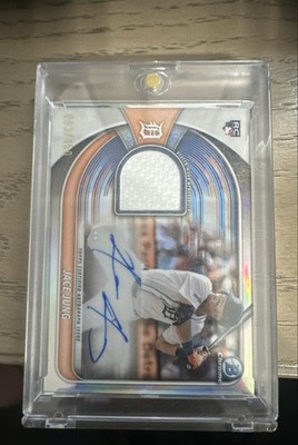 2025 Bowman Chrome - Chrome Autograph Relics Jace Jung #BCAR-JJU /50 thick boi