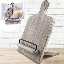 Cookbook Stand Recipe Book Holder: Recipe Book Holder for Counter - Wooden Co...