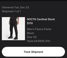 Nike NOCTA Drake Black and Yellow Joggers Men’s XS Size