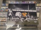 Pele Signed 11x14 Photo Soccer Kick Spotlight Autographed PSA/DNA COA
