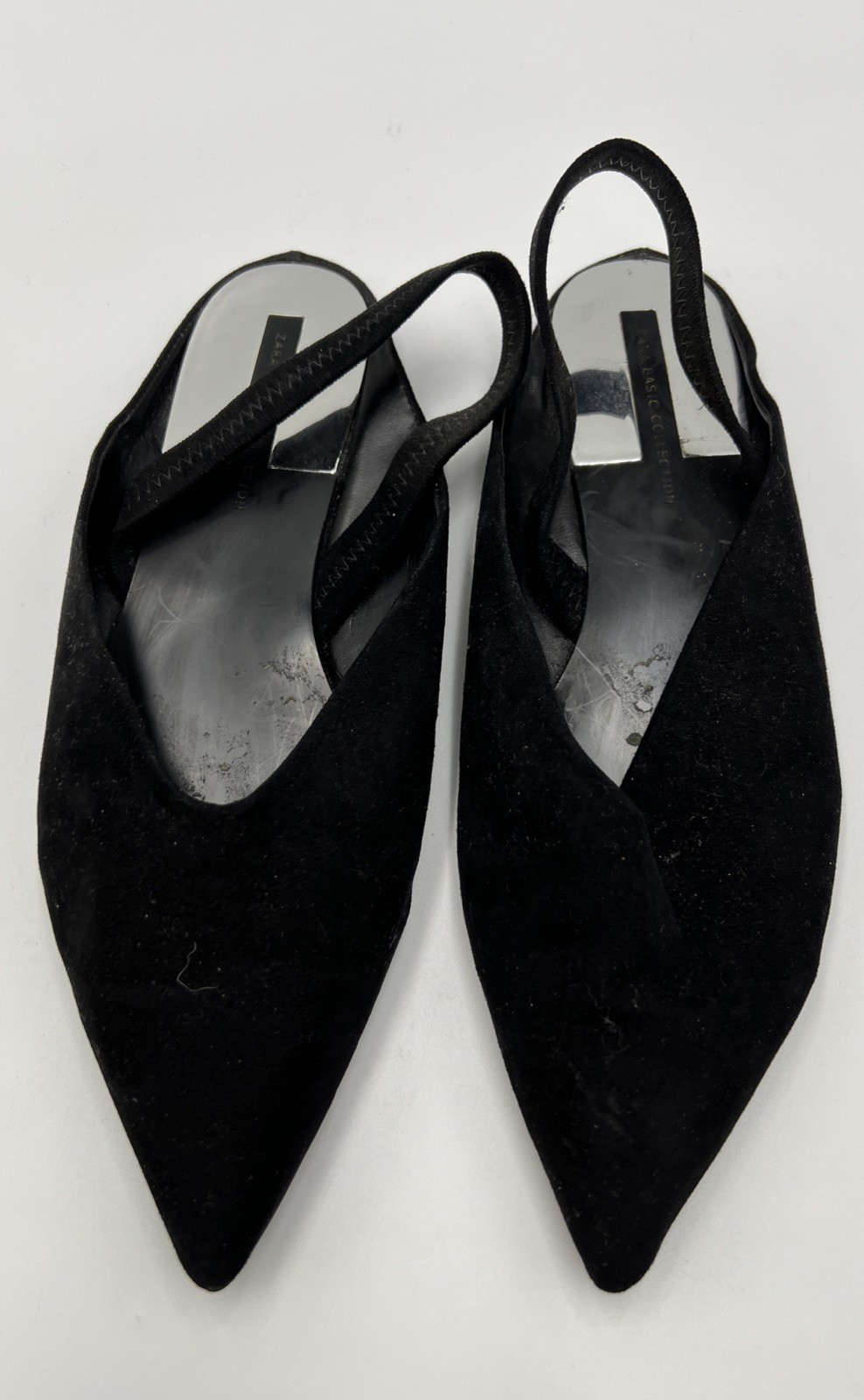 ZARA basic collection Woman’s Black Strap Flat Sl… - image 1