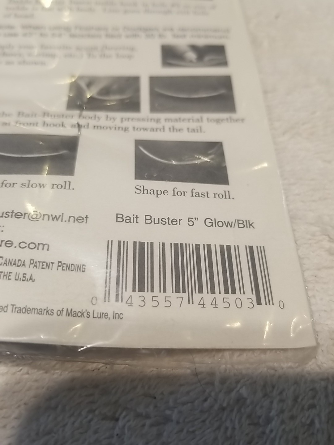 Mack’s Lure Bait-Buster / Lot of 6/New in Pkg/ Green/Gold/ GreenSilver/ GLO BLK