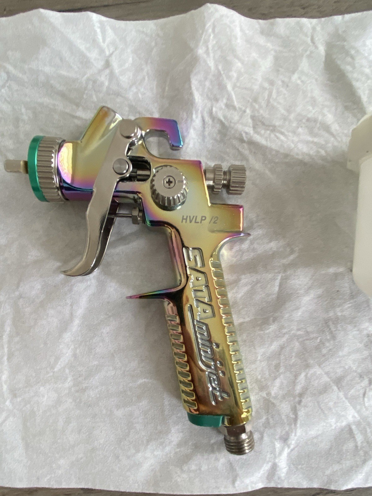 Sata Satajet Minijet 2 Spraygun 0.8 Hvlp Rare Golden Rainbow Edition