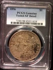 1896-p $1 Morgan Silver Dollar PCGS XF tooled Genuine