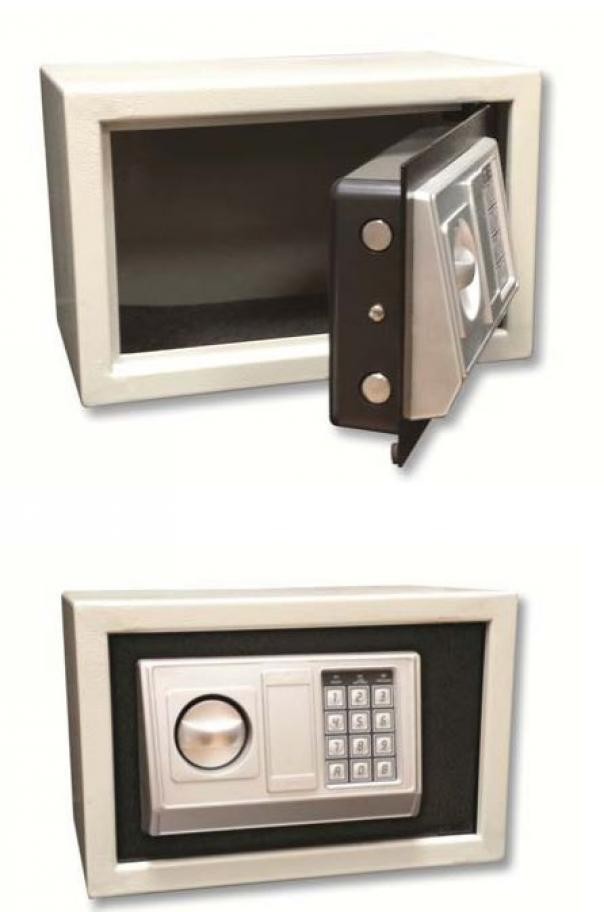 Vamasafe Basic 3745: Cassaforte Hotel 20x31x20 Grigia - Sicurezza Vama