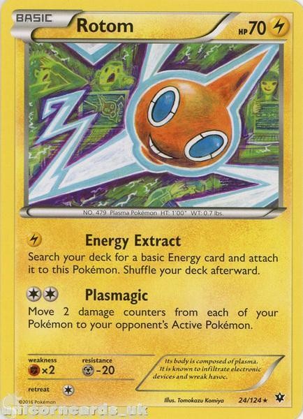 Rotom 24/124 Fates Collide Rare Mint Pokemon Card