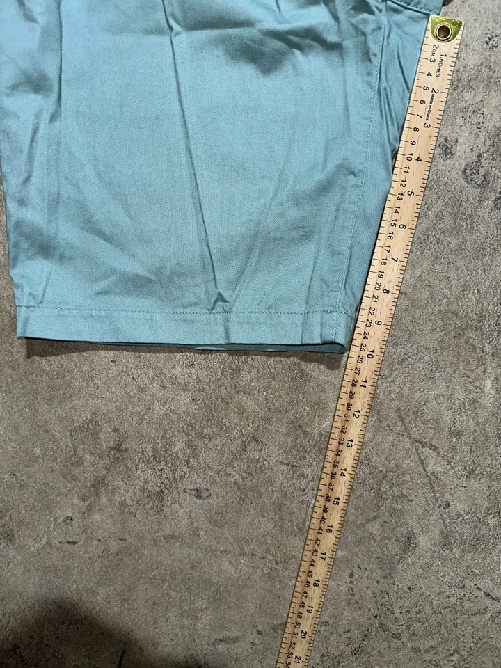 Pantalones Cortos Chinos Dockers Para Hombres Talla 36 Verde Azulado 100% Algodón Caqui Preppy Informales Foto 4 de 4