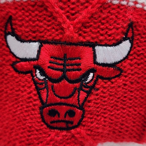 Bonnet Chicago Bulls '47 - Pompon, Tricot, Rouge Et Noir - Taille Unique - Occasion