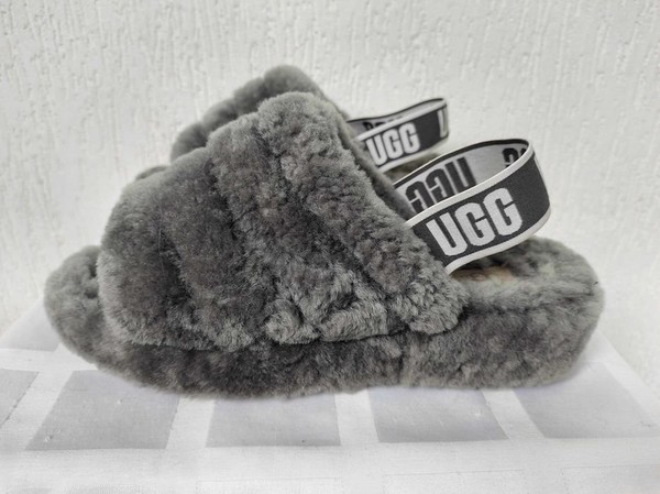 Women UGG Fluff Yeah Slide Grey 39