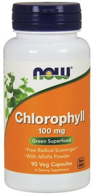 NOW Foods Chlorophyll, 100mg - 90 vcaps (244,33 EUR/kg)