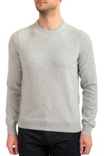 Malo Optimum Men's Light Gray 100 Cashmere Crewneck Pullover Sweater