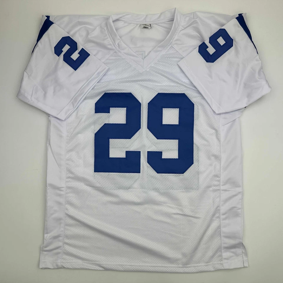 Autographed/Signed Joseph Addai Indianapolis White Football Jersey JSA COA - Image 4 of 4
