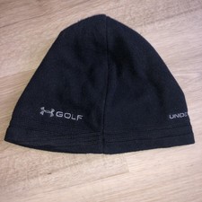 Under Armour Mens Fleece Beanie Hat Black ColdGear Infrared Golf