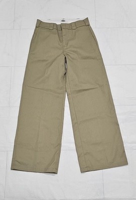 Dickies Womens Pants Size 8R Khaki Beige Work Uniform Straight Leg Flat Front