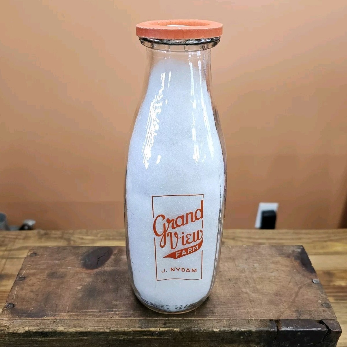 【希少品】Hill View Dairyヒルビュー デイリー ガラスミルクボトル 希少品】Hill View Dairyヒルビュー デイリー ガラスミルクボトル