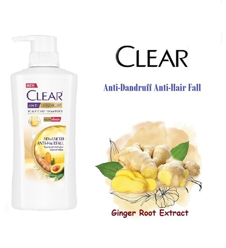 3 x 400ml CLEAR Anti-Dandruff Scalp Care Anti-Hair Fall Hair Shampoo Ginger Root - Picture 10 of 12