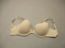 34D NATORI Womens Beige Lined Underwire Back Closure Adjustable Demi Bra 5K