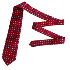 Brooks Brothers Stain Resistant Tie Men Red Floral Silk Necktie Handmade In USA