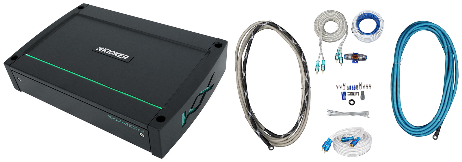 KICKER 48KXMA5004 500-ваттный 4-канальный морской усилитель для лодок Комплект усилителей KXMA5004