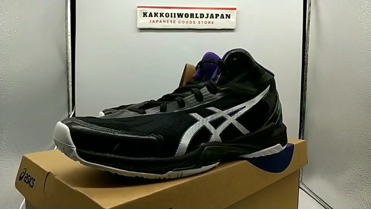 [美品]ASICS　V-SWIFT FF 3 ブラック/ピュアシルバー Asics Volleyball Shoes V-SWIFT FF MT 3 Black/Pure Silver