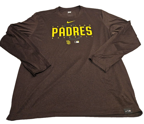 Nike San Diego Padres LS Shirt Men XL MLB Jackson Merrill Team Issued Authentic