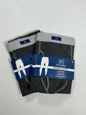 Mens George Charcoal Heather Cotton Blend Baselayer Long Pant 2 Pair Medium M