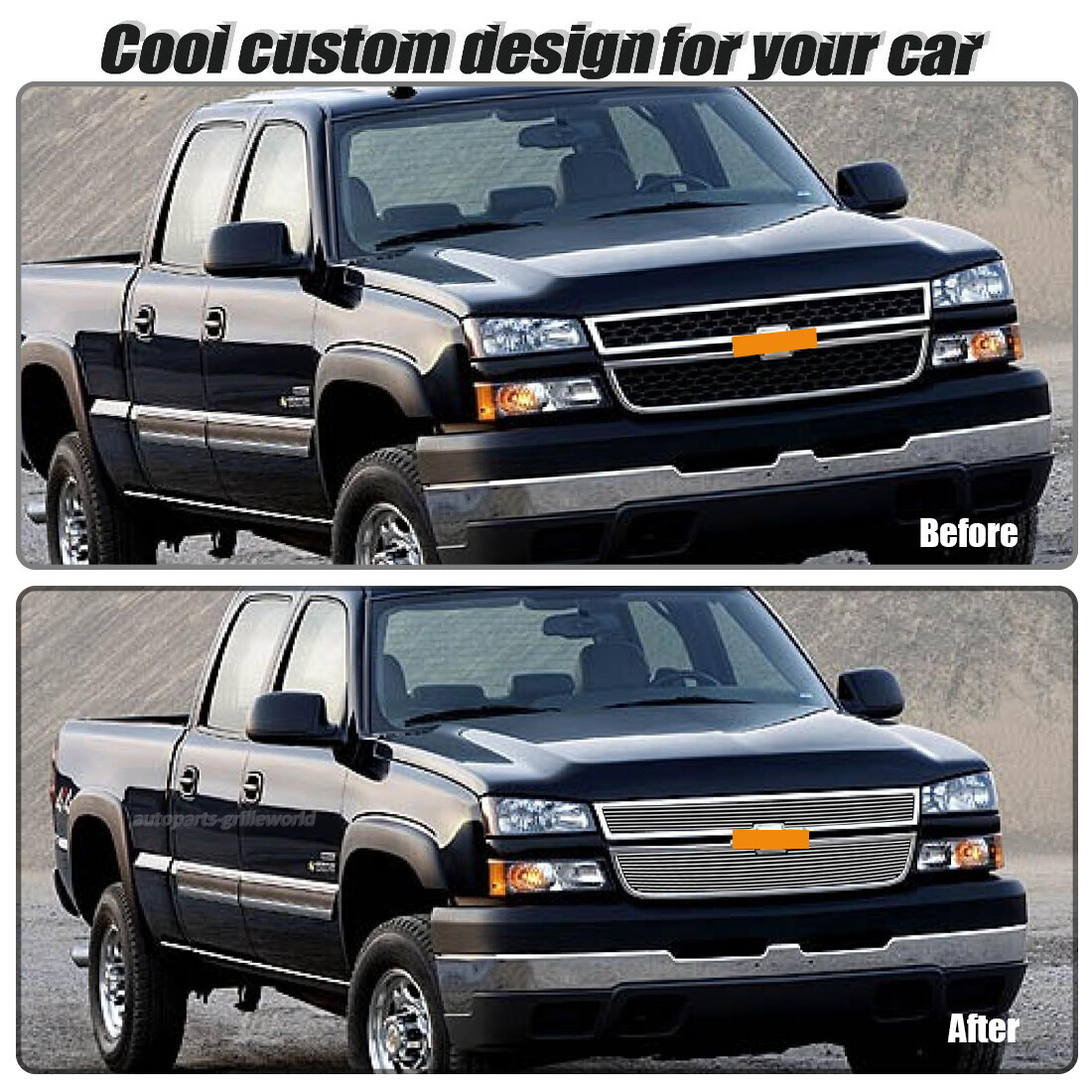 Billet Grille Fits 2005-2006 Chevy Silverado 1500/2500HD/3500/07 Classic Grill