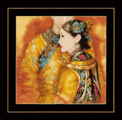 Lanarte Counted Cross Stitch Kit Oriental Couple 19.6'' x 18''