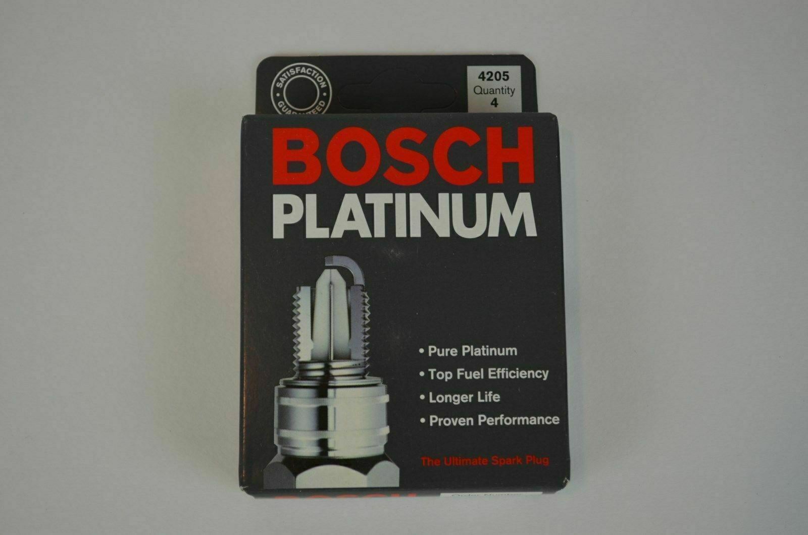 Bosch Platinum 4205 Spark Plugs - SET LOT PACK OF 4