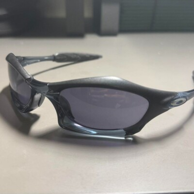 小物 90s Oakley Splice Oakley Splice: Chrome Grey Wraparound Sunglasses With Dark