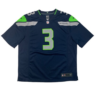 Nike Seattle Seahawks Russell Wilson Jersey Mens 2XL XXL Football