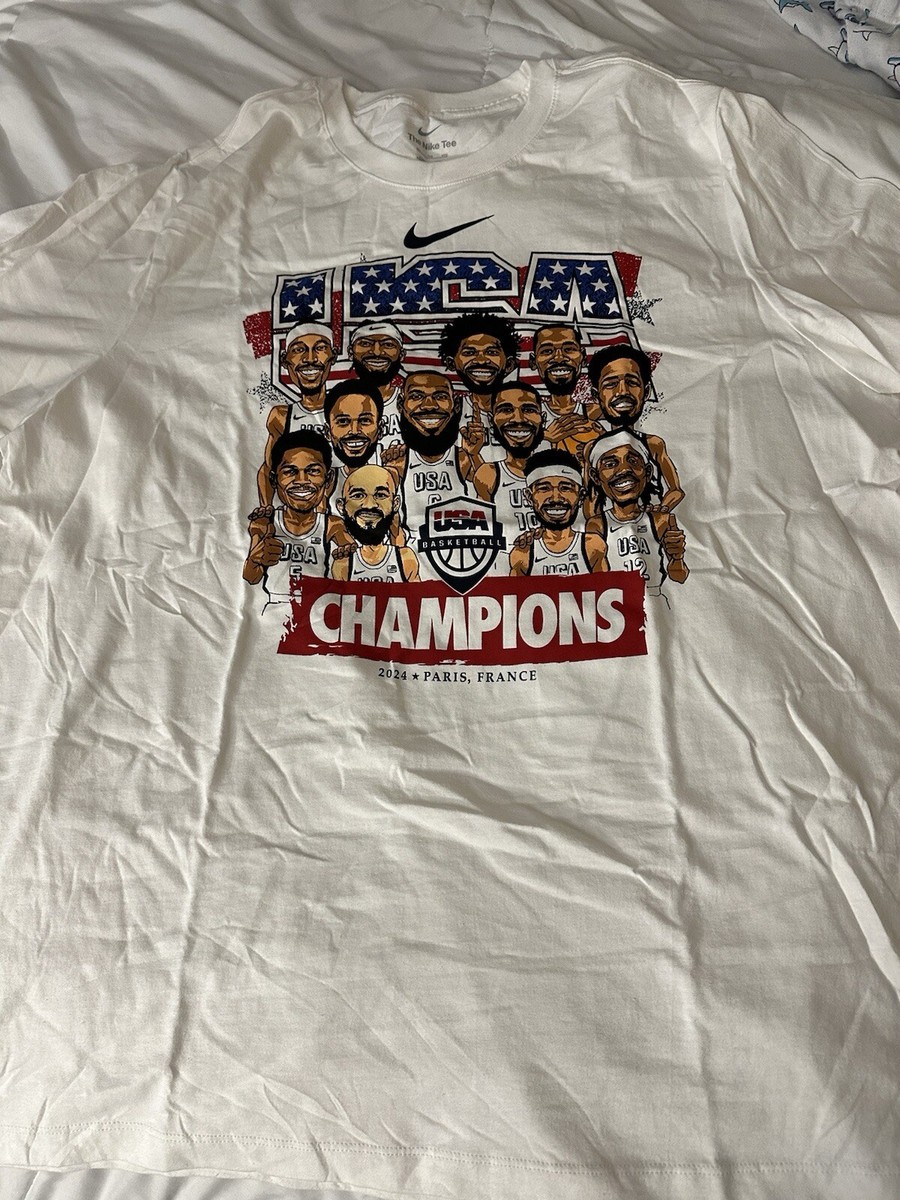 Nike Team USA Men Basketball Team France 24 T Shirt White