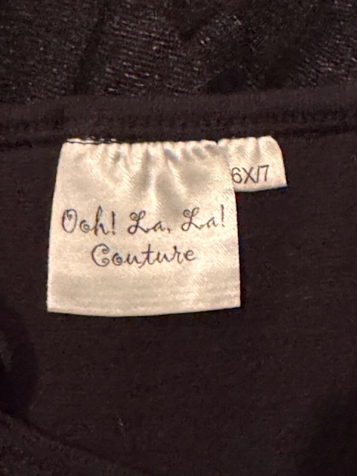 Ooh! La, La! Couture Girl's Size 6X/7 Dress Black Sleeveless With Sparkles - Image 4 of 4