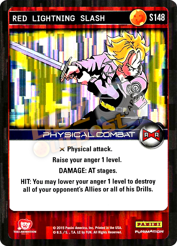 DBZ Dragon Ball Z TCG Panini Evolution S148 Red Lightning Slash