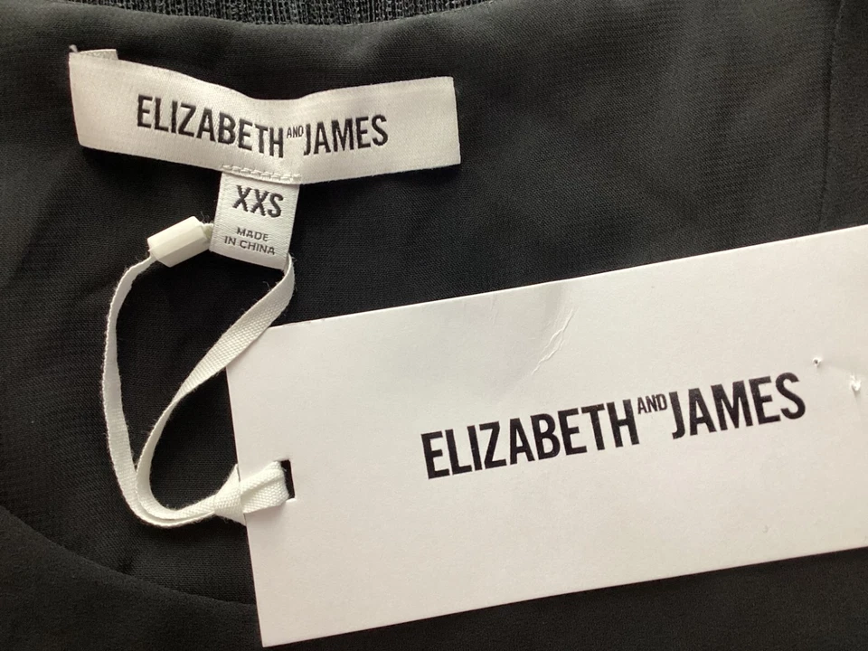 ELIZABETH AND JAMES ARETHA WOMENS SLEEVELESS TOP RUFFLE HEM BLACK XXS RRP £335 - Image 4 of 4