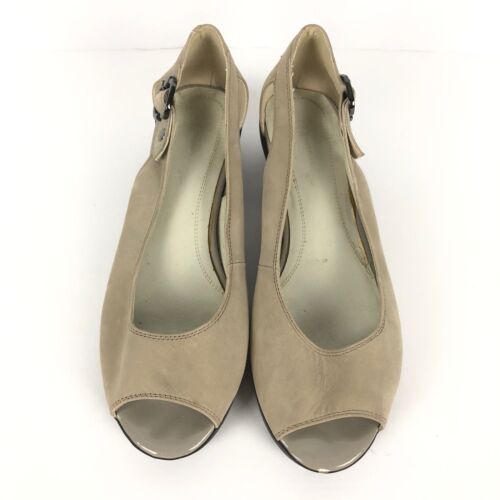 @ Leonardo Di Gasun Womens Slip On Shoes Peep Toe 240 - Picture 1 of 8