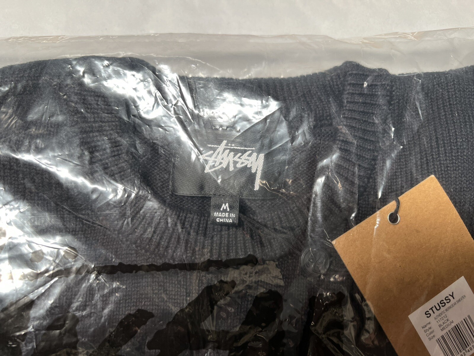 Stussy Authentic Workgear Sweater - Black Medium