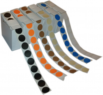 (2 BOXES) 3/4'' Round Self Adhesive Target Pasters, 500/roll, choice of colors