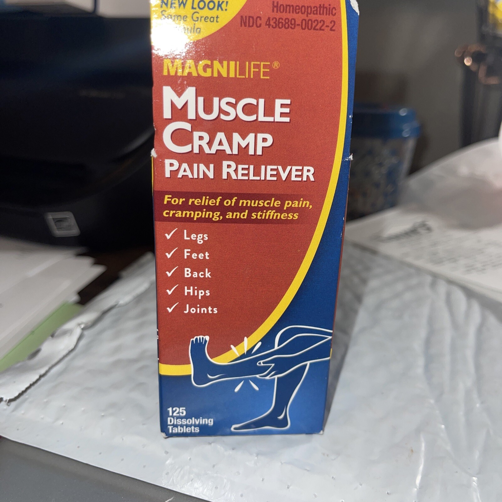 New Muscle Cramp Pain Reliever 125 Dissolving Tablets Homeopathic