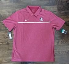 Mens Nike Florida State Seminoles Dri-Fit Short Sleeve Polo Shirt Sz XL
