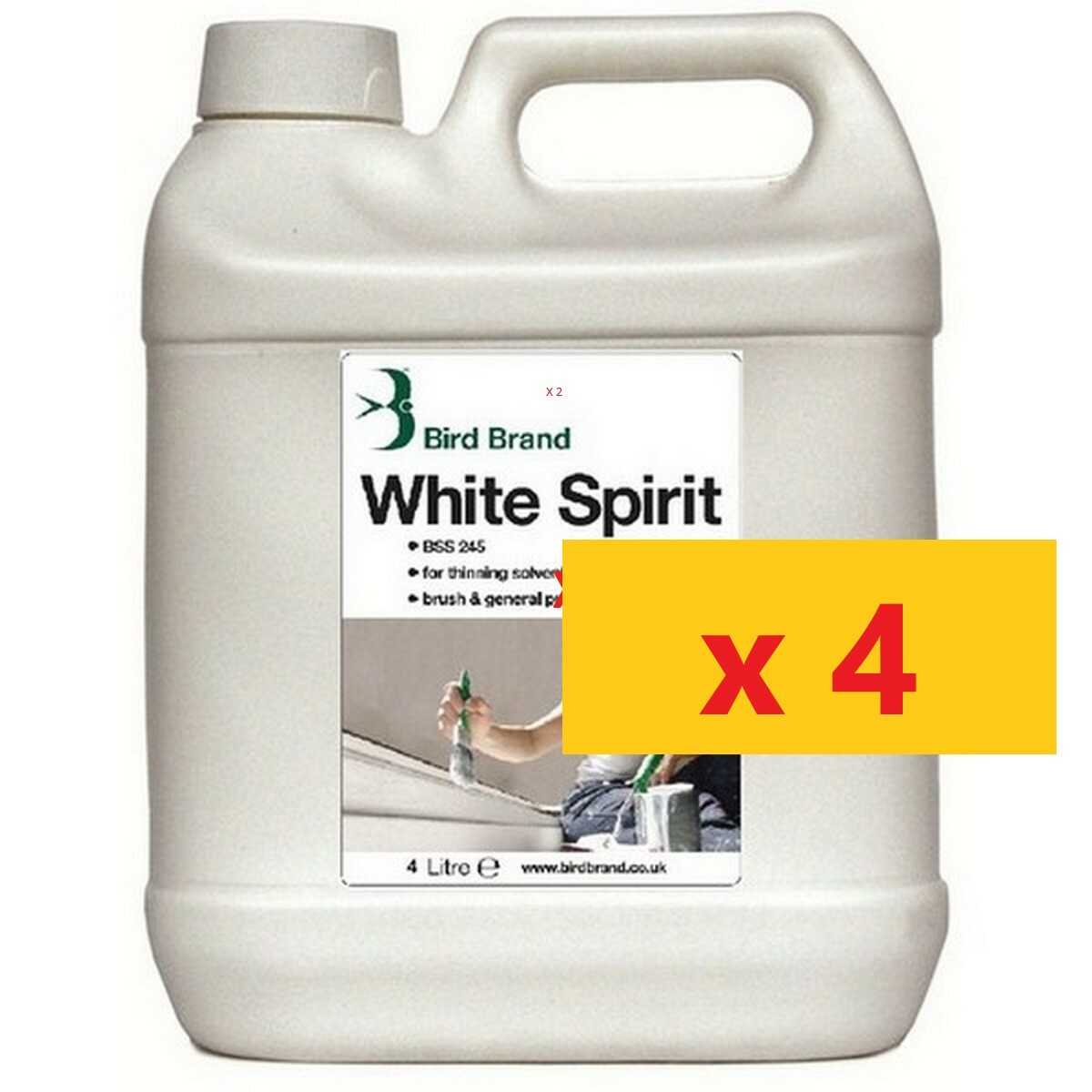 4 X 4 Litres White Spirit Stain Remover General Cleaning Paint Thinner