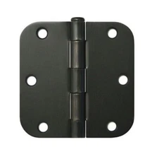 Oil Rubbed Bronze 3.5" X 3.5" 5/8 Radius Round Corner Door Interior Hinge 3 1/2"