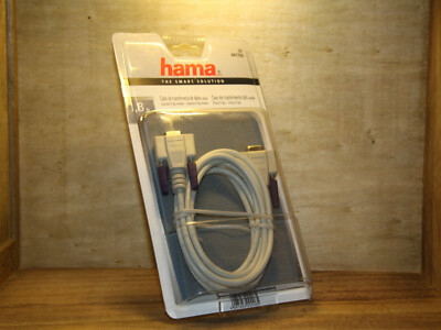   NOS HOCHWERTIGES HAMA 1,8 M 9 PIN SERIELLES DATENKABEL BUCHSE ZU BUCHSE UK VERKÄUFER