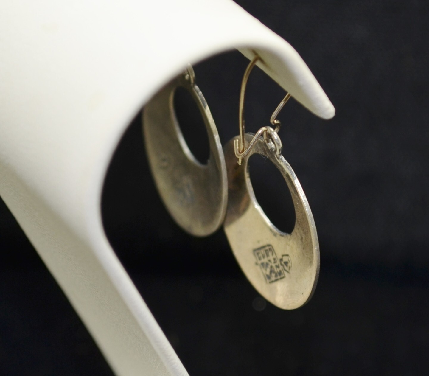 Sterling Silver Unique Design Dangle Earrings #FM… - image 3